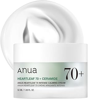 ANUA Heartleaf 70 Intense Calming Cream with Ceramide, Panthenol, Heartleaf extract, Korean Skin care - (50ml /1.69Fl. Oz)