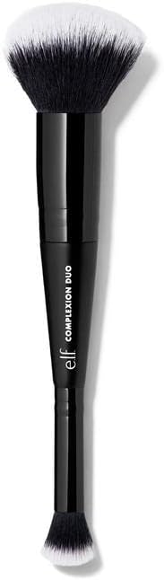 e.l.f. Concealer & Foundation Complexion Duo Brush, 2-in-1 Makeup Brush For Concealer & Liquid & Powder Foundation, Made With Synthetic Bristles-0