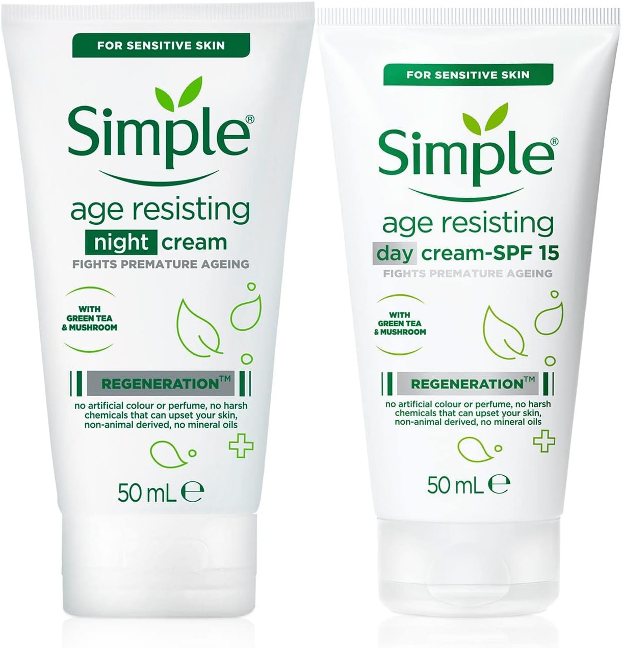 Simple Age Resisting Day Cream SPF15 50ml and Night Cream 50ml (Bundle set)-0