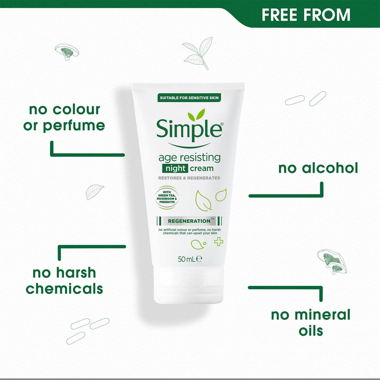 Simple Age Resisting Day Cream SPF15 50ml and Night Cream 50ml (Bundle set)-4