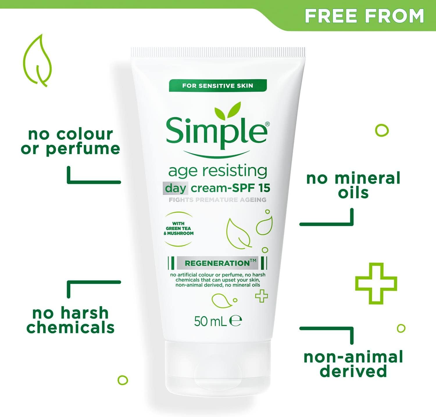 Simple Age Resisting Day Cream SPF15 50ml and Night Cream 50ml (Bundle set)-5