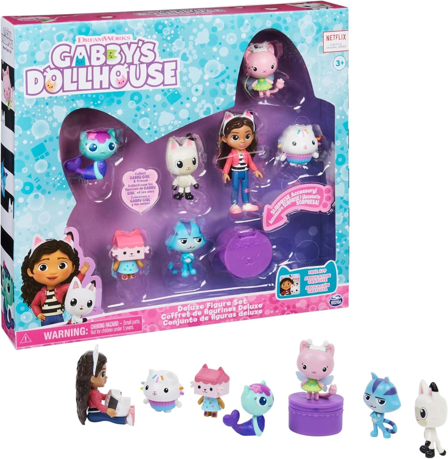 Gabby’s Dollhouse, Deluxe Figure Gift Set with 7 Toy Figures and Surprise Accessory, Kids’ Toys for Ages 3 and above-0