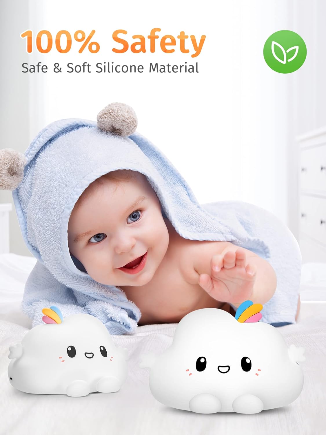 One Fire Cute Night Light Kids,【16 Colors+Remote】 Baby Night Light Baby Cloud Light,Dimmable Child Kids Night Light Bedroom Lights,Rechargeable Night Light Nightlights for Children Lights for Bedroom-4