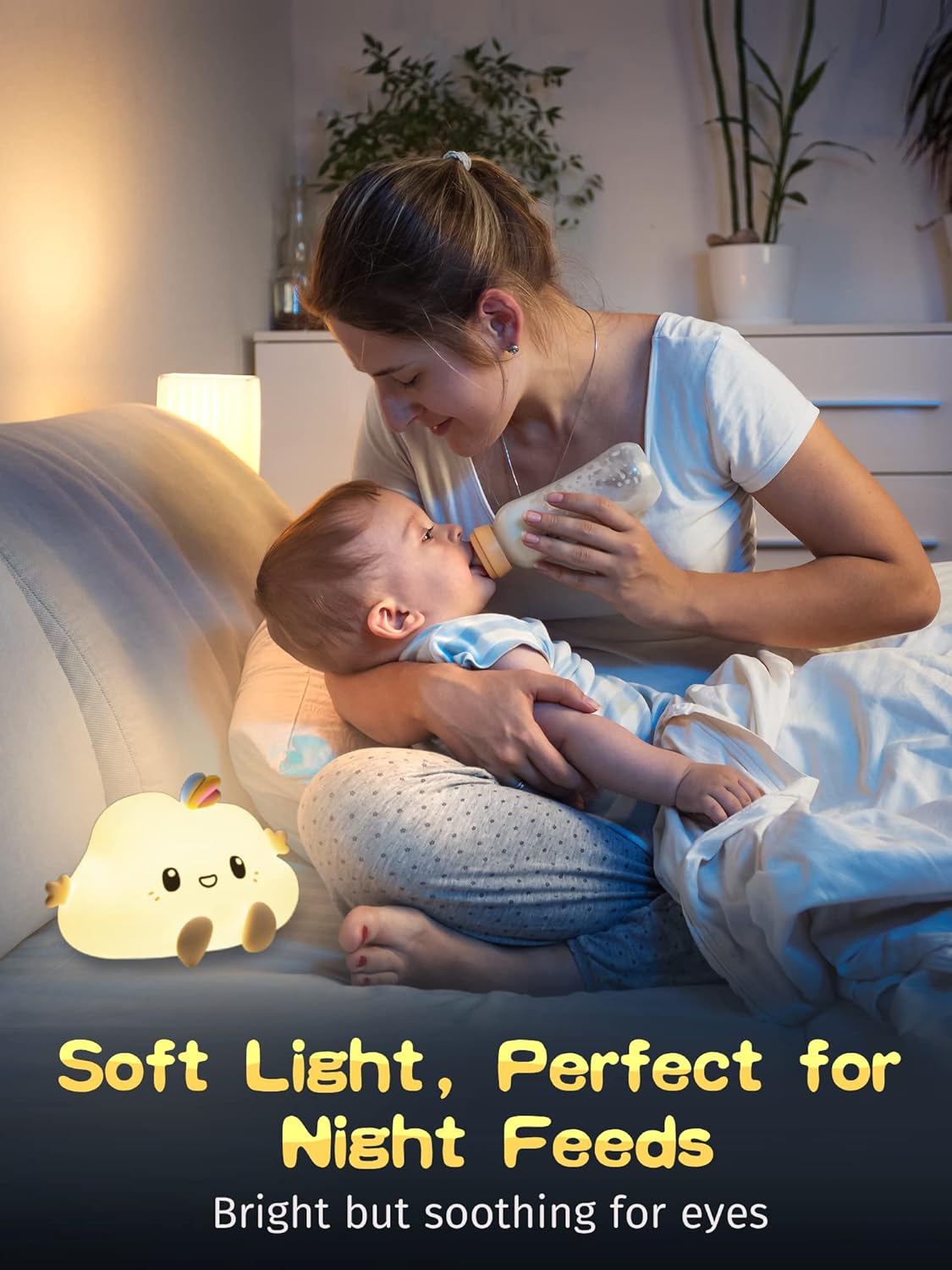 One Fire Cute Night Light Kids,【16 Colors+Remote】 Baby Night Light Baby Cloud Light,Dimmable Child Kids Night Light Bedroom Lights,Rechargeable Night Light Nightlights for Children Lights for Bedroom-6