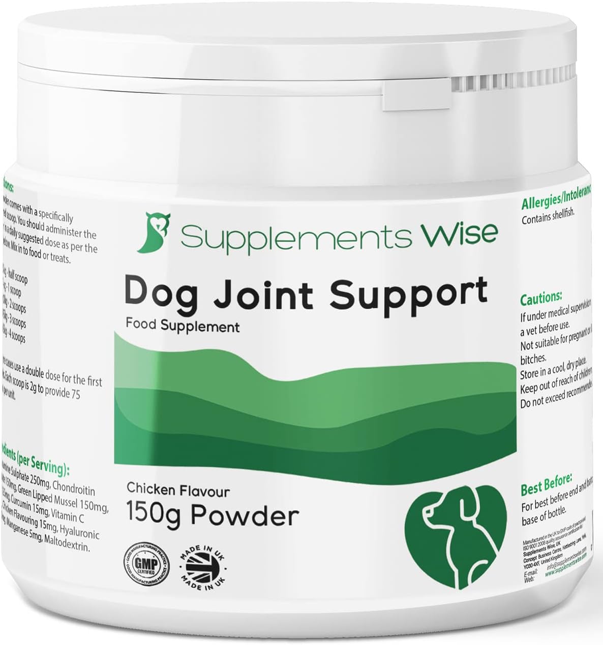 Joint Powder for Dogs - Pain Relief Anti Inflammatory Complex - Dog Joint Care Supplements - Glucosamine For Dogs - Young, and Senior - Hip and Joint Care - Dog Arthritis Support -150g Chicken Flavour-0