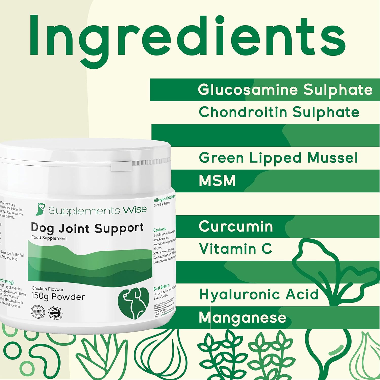 Joint Powder for Dogs - Pain Relief Anti Inflammatory Complex - Dog Joint Care Supplements - Glucosamine For Dogs - Young, and Senior - Hip and Joint Care - Dog Arthritis Support -150g Chicken Flavour-7