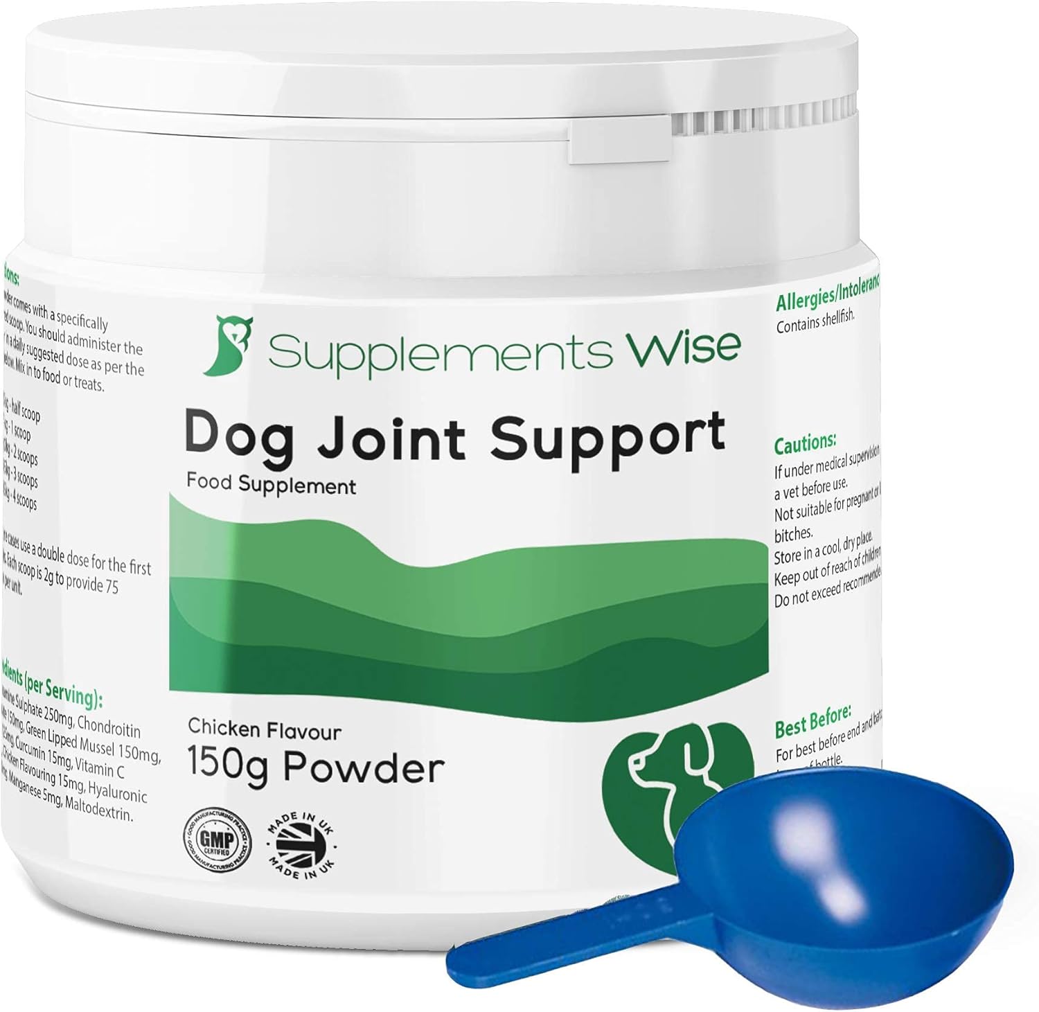 Joint Powder for Dogs - Pain Relief Anti Inflammatory Complex - Dog Joint Care Supplements - Glucosamine For Dogs - Young, and Senior - Hip and Joint Care - Dog Arthritis Support -150g Chicken Flavour-8