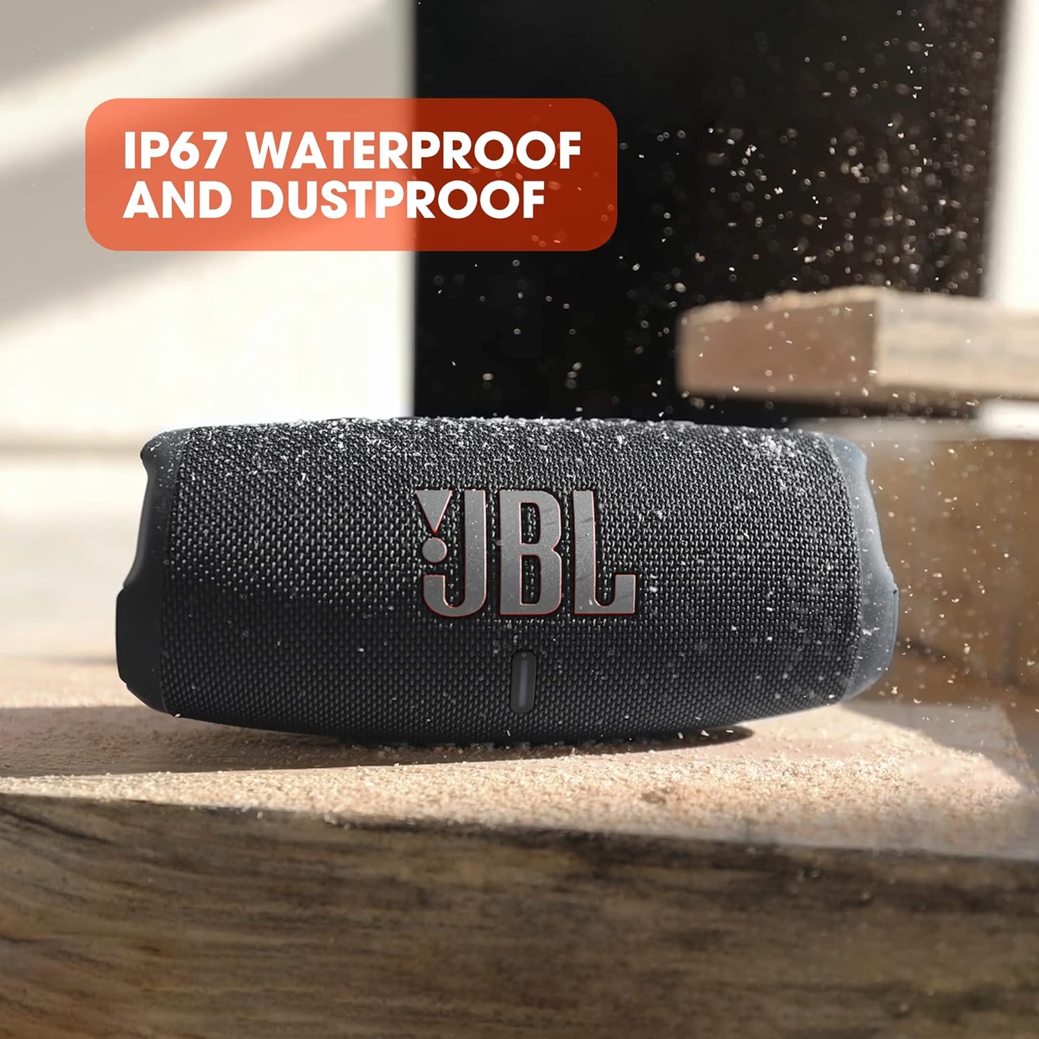 JBL Charge 5 Portable Bluetooth Speaker with Deep Bass, IP67 Waterproof and Dustproof, 20 Hours of Playtime, Built-In Powerbank, Black-4