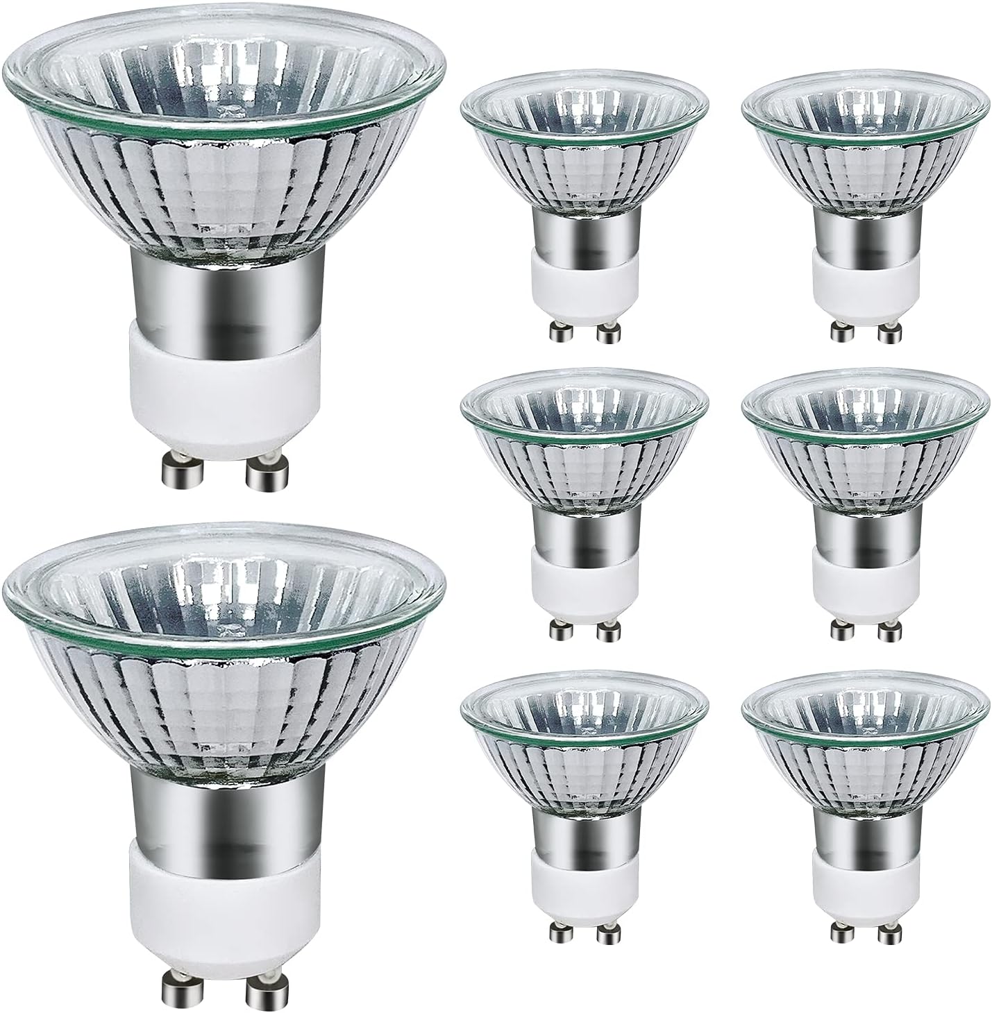 Sarveeta GU10 Halogen Bulbs 35W Dimmable, 220V GU10 Halogen Spotlight Bulbs 2 Pin,400 LM,2800K Warm Withe （Pack of 8）-0