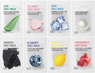 EUNYUL [PACK OF 8] Purity Sheet Mask Pack 8 Types Korean Skincare Hydrating & Nourishing face masks beauty multipack face mask set