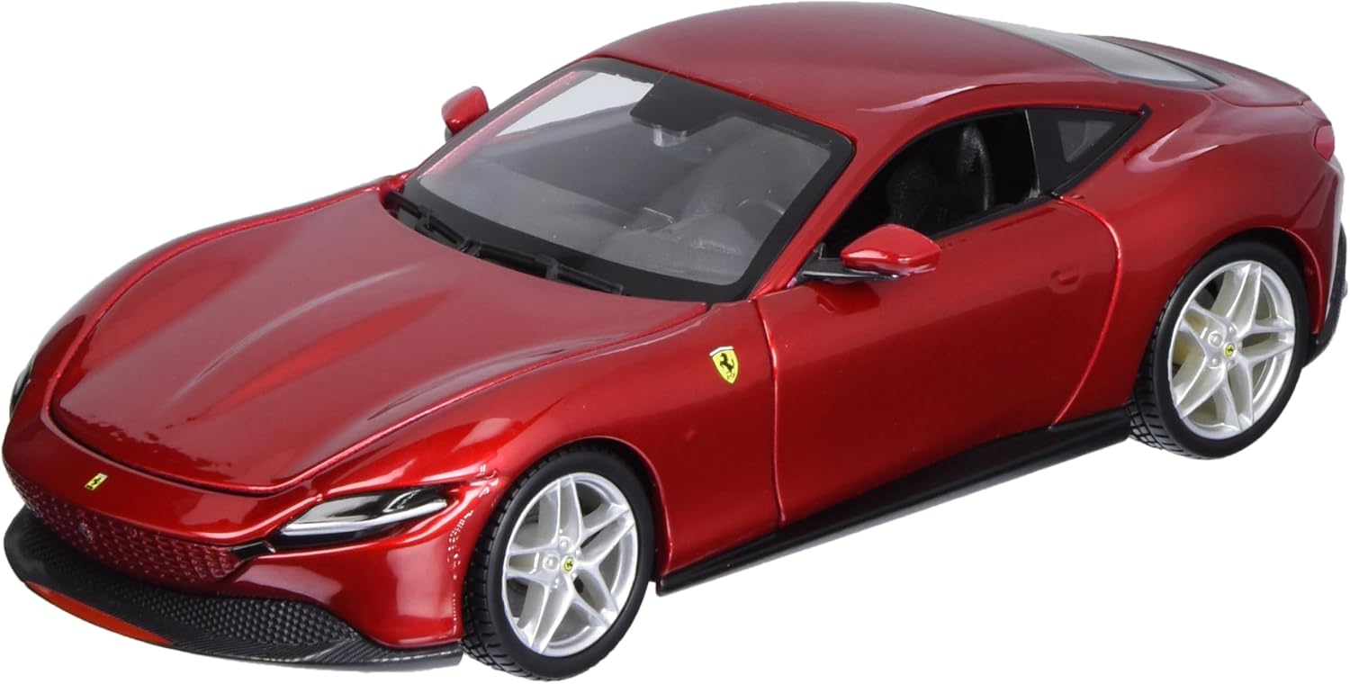 Bburago B18-26029 Ferrari Race and Play Roma 1:24 Scale Die-Cast Collectible Car, Assorted Designs and Colours-0