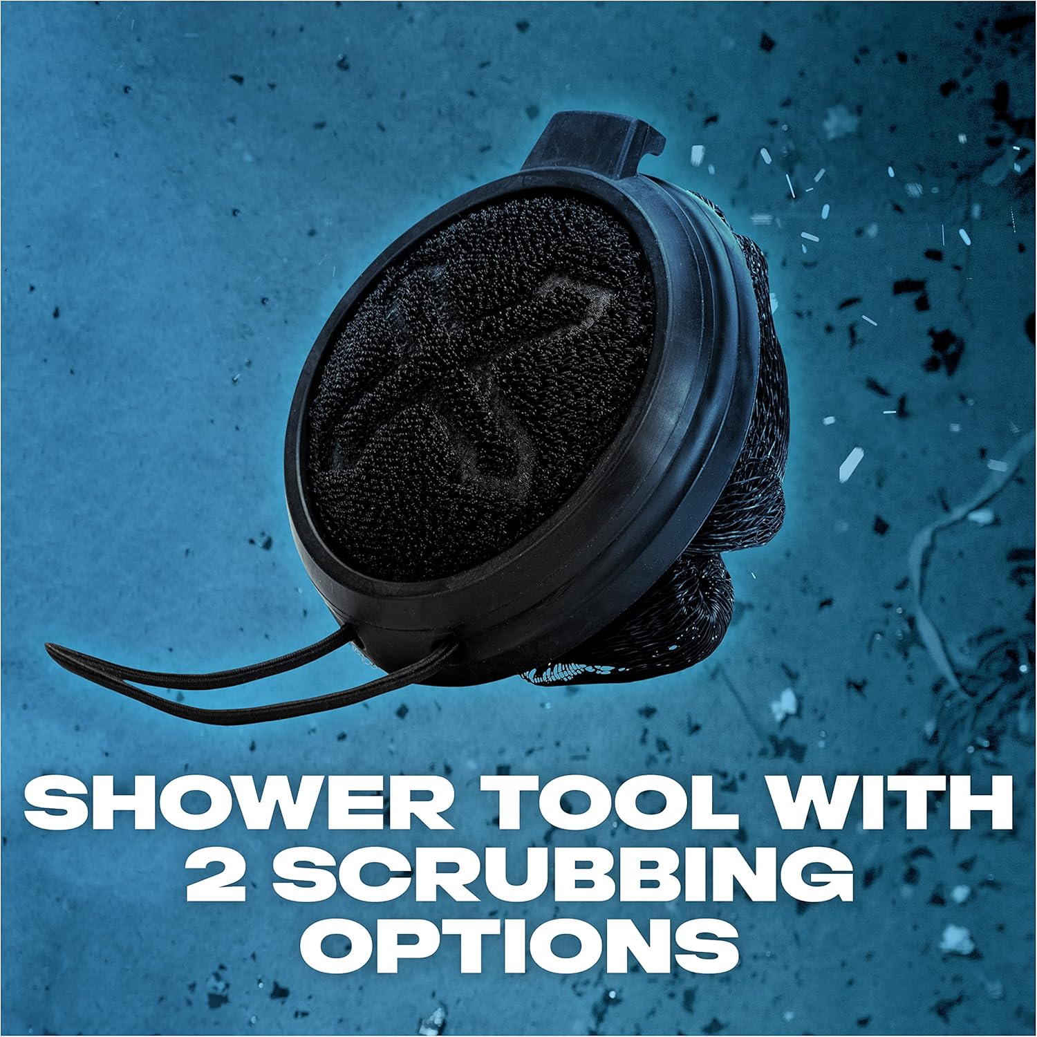 Lynx 2-Sided Shower Tool with 2 scrubbing options shower sponge for a better clean 1 piece, Black-4