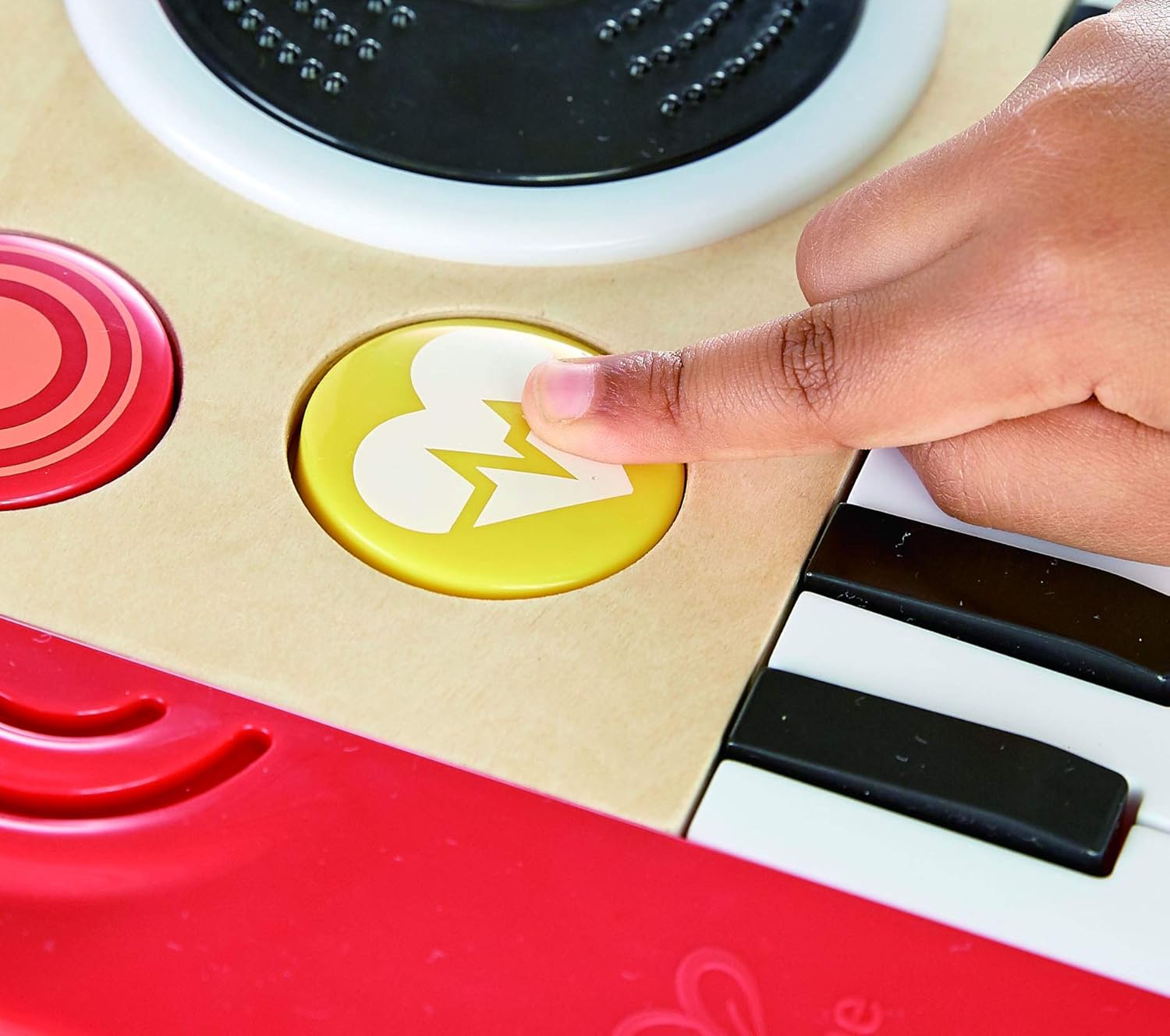 Musical Toy, Hape Mix & Spin Portable DJ Studio With Lights, 4 Instrument Sounds And 18 Fun Sound Effects. 12 Months +-3