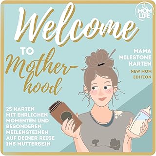 The Mom Life Welcome to Motherhood Mama 25 Milestone Cards New Mom Edition in German Milestone Cards with Honest Milestones Gift Idea Pregnancy Birth Baby Shower