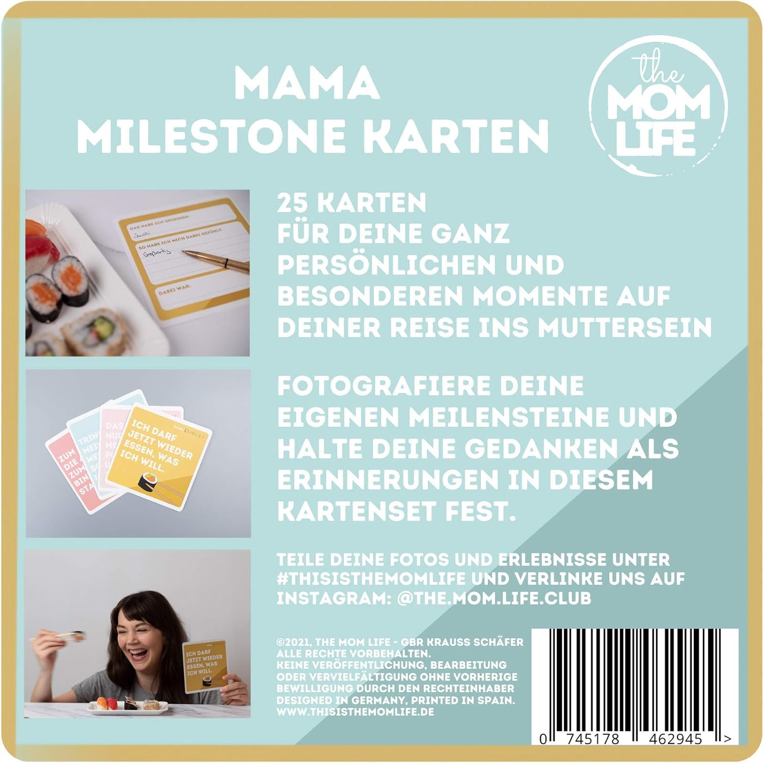 The Mom Life Welcome to Motherhood Mama 25 Milestone Cards New Mom Edition in German Milestone Cards with Honest Milestones Gift Idea Pregnancy Birth Baby Shower-7