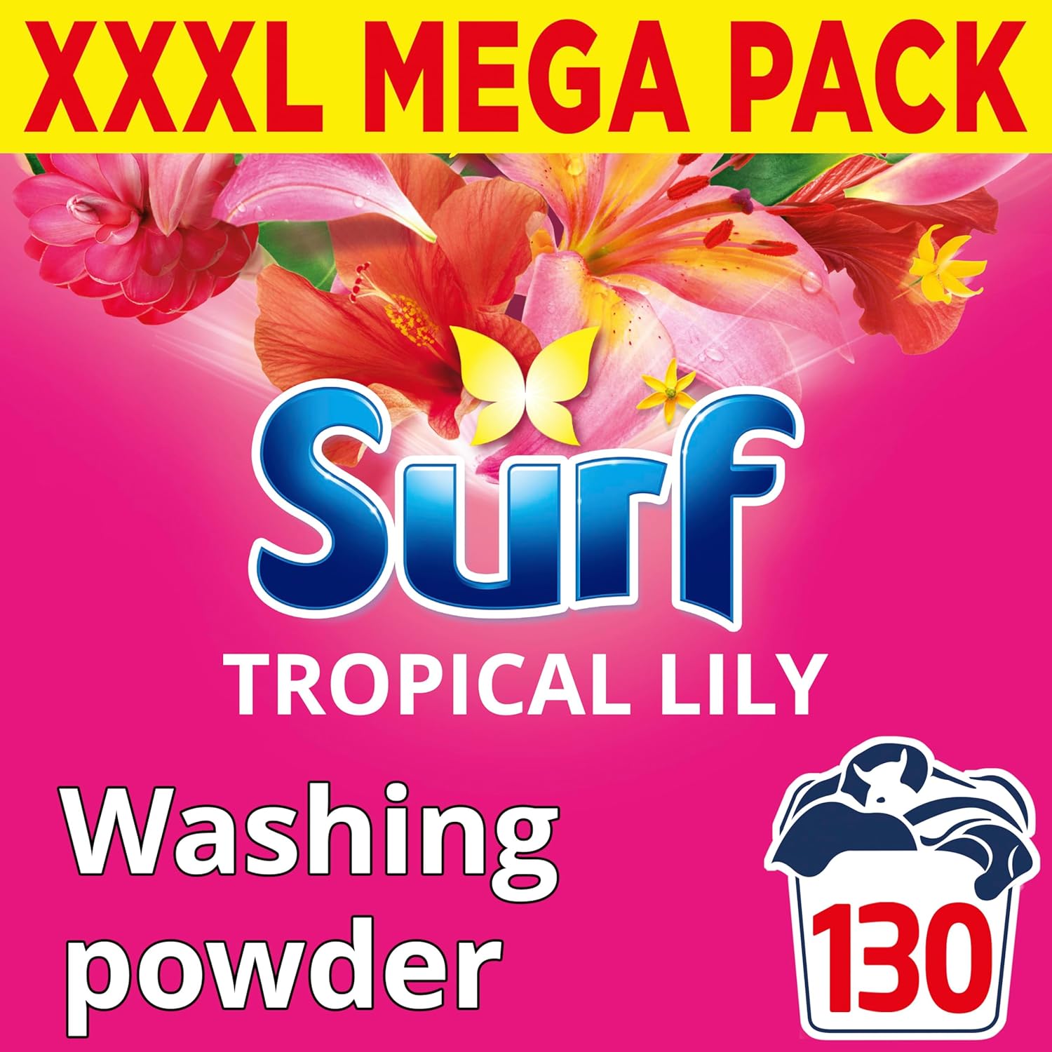 Surf Tropical Lily Washing Powder joy-infused fragrance with natural essential oil lasting up to 12 hours in wear for brilliantly clean laundry every time 130 washes 6.5 kg-0