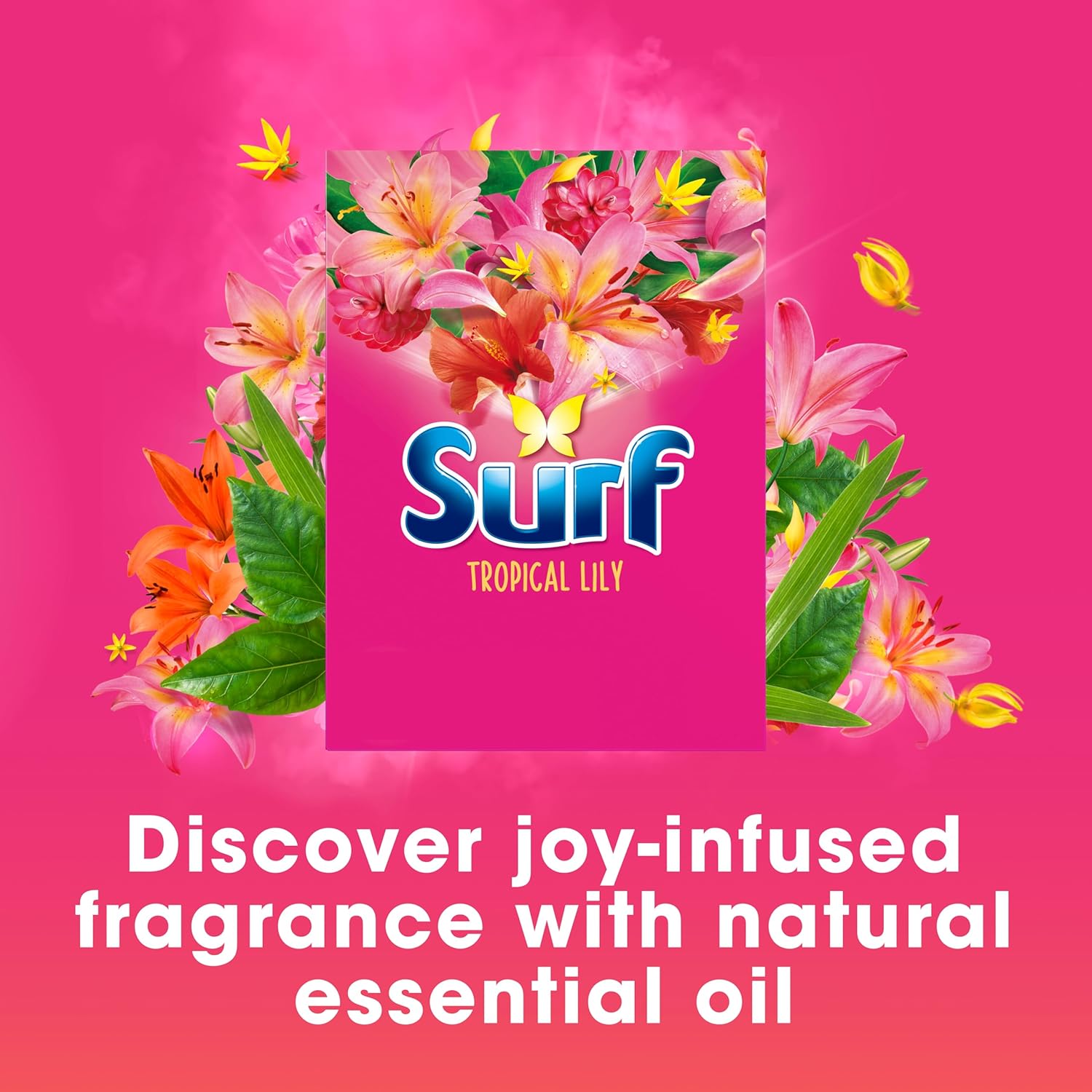 Surf Tropical Lily Washing Powder joy-infused fragrance with natural essential oil lasting up to 12 hours in wear for brilliantly clean laundry every time 130 washes 6.5 kg-2