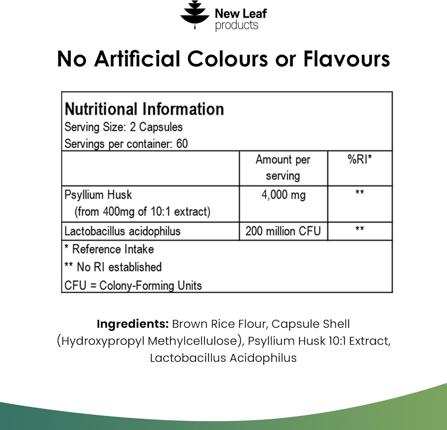 Fibre Supplement 4000mg Psyllium Husk With Probiotic Acidophilus - High Strength - Natural Soluble Fiber Supplement From Plantago Ovata Seeds, 120 Psyllium Husks capsules Vegan, Made in UK by New Leaf-5