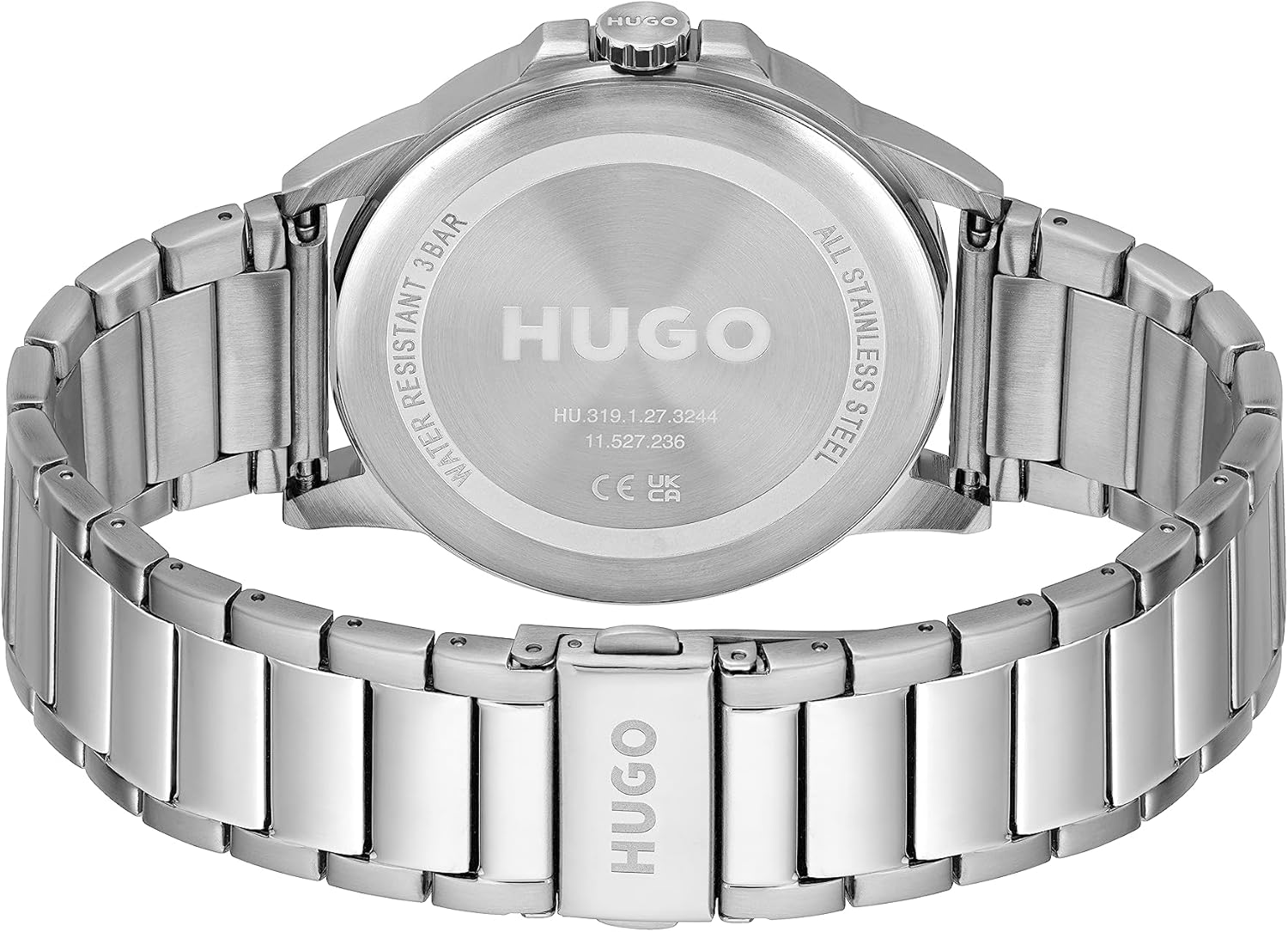 HUGO Analogue Quartz Watch for Men with Silver Stainless Steel Bracelet - 1530186-2