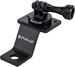 PULUZ Motorcycle Fixed Holder Mount, Aluminum Alloy Moto Mirror/Pinch bolt Mount Clip for GoPro HERO Max 12 11 10 9 8 7,DJI OSMO Action, insta360 and Other Action Cameras (Black)