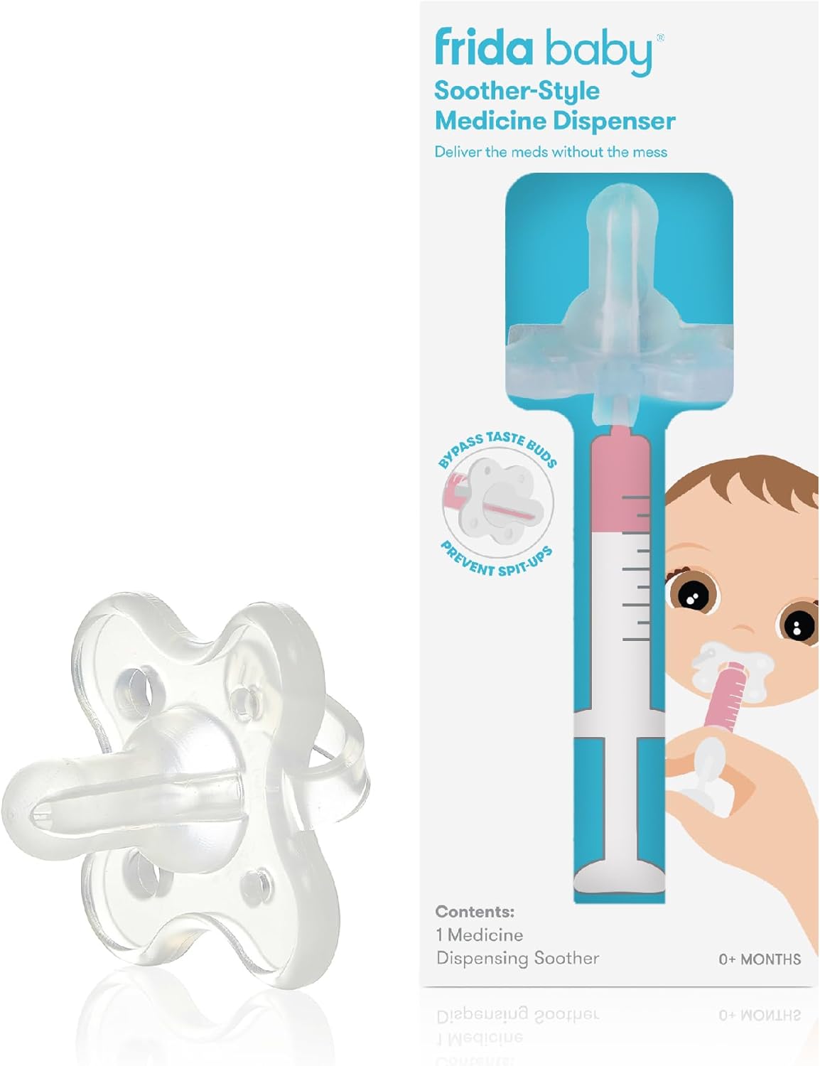 Frida Baby Medicine Soother: Medi Frida Baby Medicine Accu-Dose Pacifier, Baby Medicine Dispenser for Mess & Fuss Free Use-0