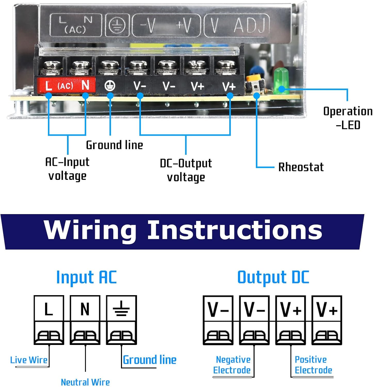 LightingWill 12V 10A 120W DC Universal Regulated Switching Power Supply, Converter AC 240V to DC 12V LED Power Adapter Transformer Driver for CCTV, LED Strip light,Radio, Computer Project-4