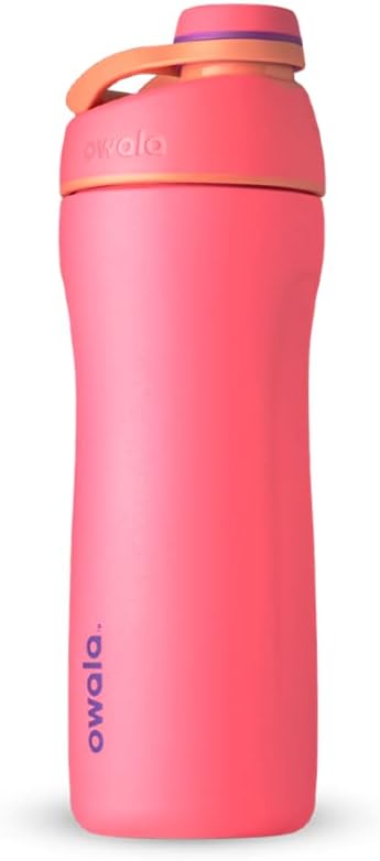 Owala Twist Stainless Steel Water Bottle with Screw Cap, 560 ml, Hyper Flamingo-0