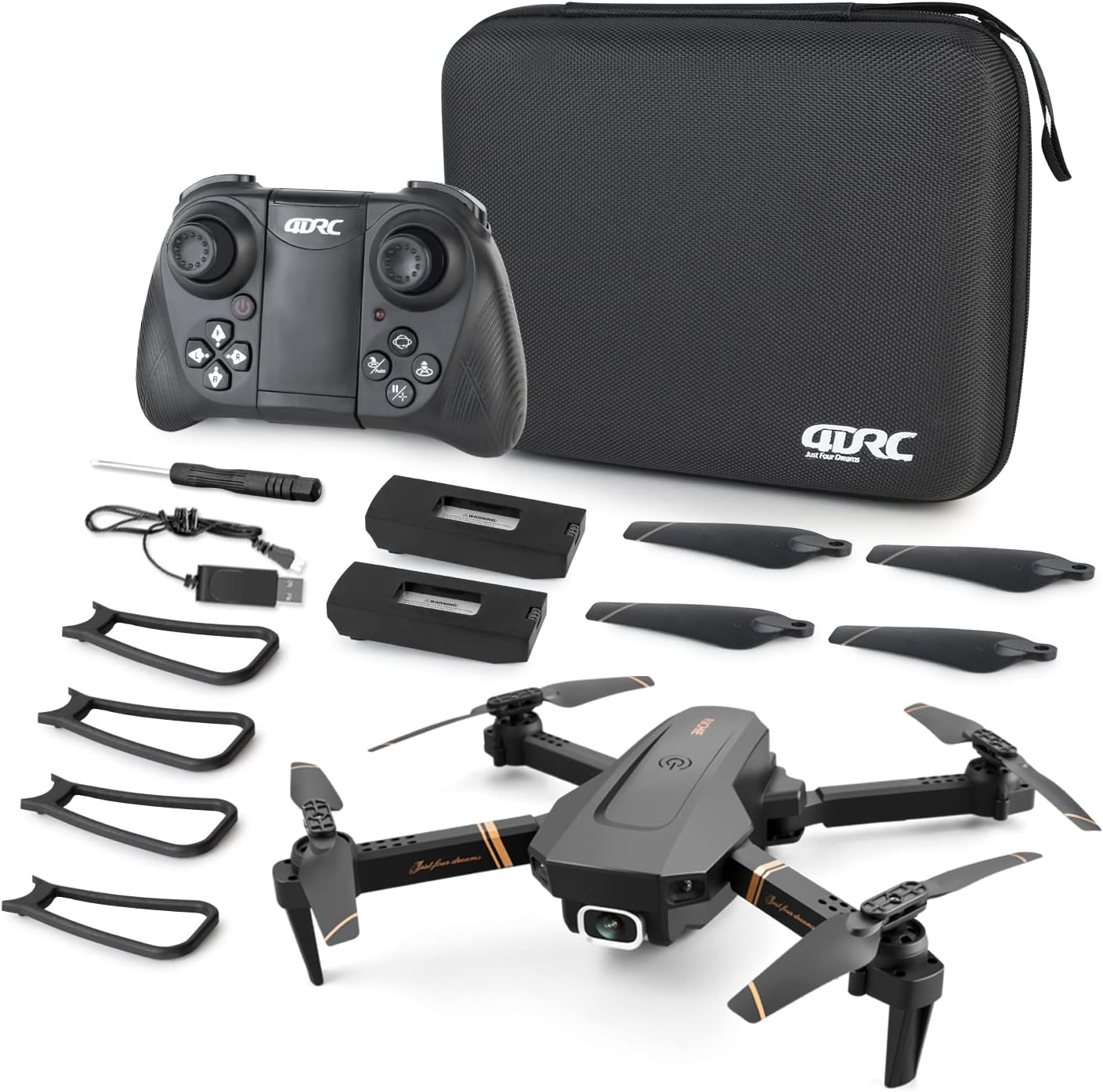 4DRC V4 Drone with 1080P HD Camera for Adults and Kids, Foldable Quadcopter with Wide Angle FPV Live Video, Trajectory Flight, App Control,Optical Flow, Altitude Hold and 2 Modular Batteries-8