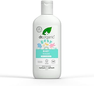 Dr Organic Calendula Baby Wash, Fragrance Free, Gentle Cleansing, Sensitive Skin, Natural, Vegan, Cruelty-Free, Paraben & SLS-Free, Organic, 250ml