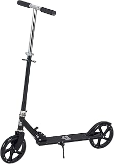 HOMCOM Kids Scooter Teenager Kick Scooter Foldable 4 Levels Adjustable Height with Rear Fender Brake for 7-14 Years