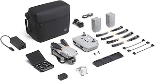 DJI Air 2S Fly More Combo, Drone with 3-Axis Gimbal Camera, 5.4K Video, 1-Inch CMOS Sensor, 4 Directions of Obstacle Sensing, 31 Mins Flight Time, 12km 1080p Video Transmission, Two Extra Batteries