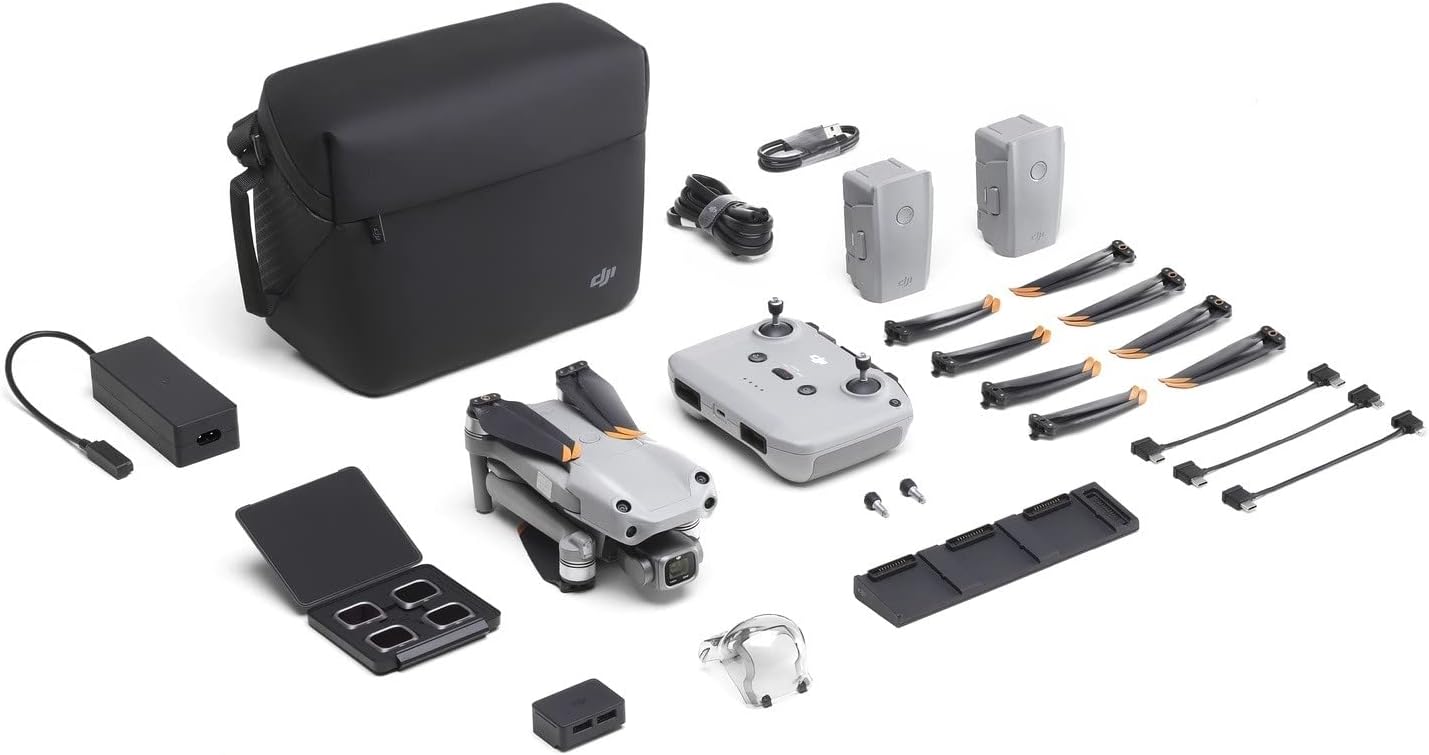 DJI Air 2S Fly More Combo, Drone with 3-Axis Gimbal Camera, 5.4K Video, 1-Inch CMOS Sensor, 4 Directions of Obstacle Sensing, 31 Mins Flight Time, 12km 1080p Video Transmission, Two Extra Batteries-0