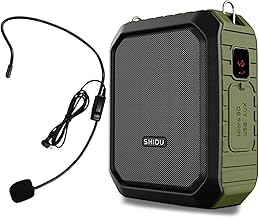 Bluetooth 5.0 Voice Amplifier Wired Microphone Headset, Portable Pa System with 12 Hours Playtime for Teachers Classroom ect, 18W 4400mAh Water-Resistant Voice Amplifier Speaker for Outdoor/Indoor