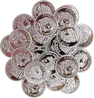 Toddmomy Silver Plastic Coins Toy Play Coins Treasure Pirate Coins Robber Costume Coins Western Theme Supplies Casino Party Favors Pirate Party Props 100pcs