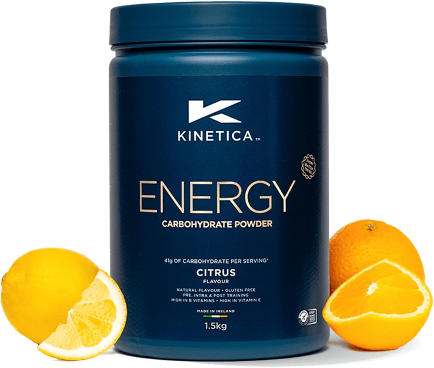 Kinetica Energy Powder | Carbohydrate Powder | 3:1 Glucose to Fructose Ratio | High in Vitamin B1, B5, B6, B7, B12 | 30 Servings | Citrus | 1.5kg-0