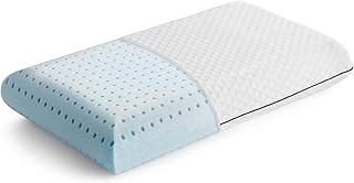 Linenspa Ventilated Gel Memory Foam Temperature Regulating Infusion - Neck Support - Breathable Bed Pillow, Queen