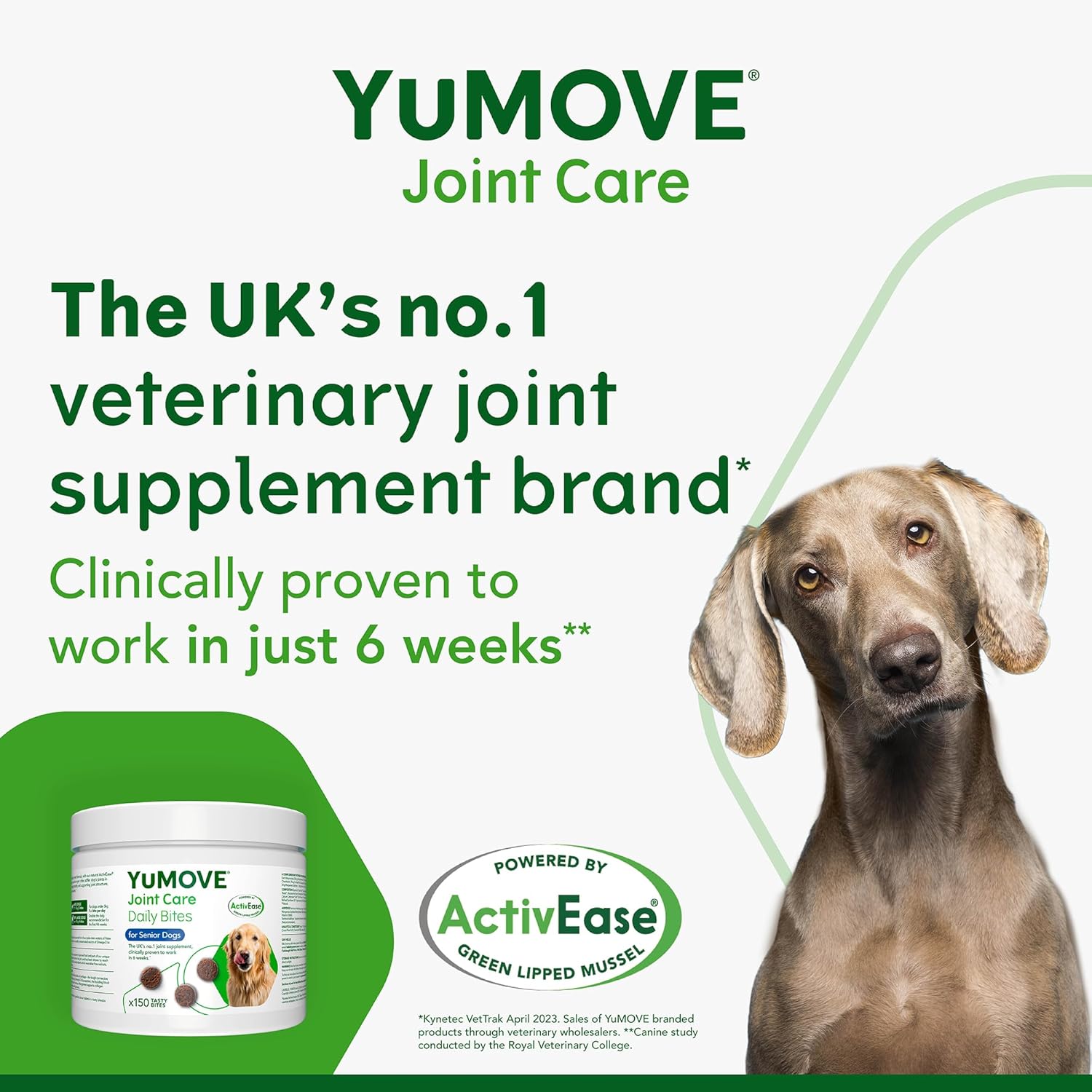 YuMOVE Daily Bites For Senior Dogs | High Strength Hip and Joint Supplement Designed for Older, Stiff Dogs, with Glucosamine, Chondroitin, Green Lipped Mussel | Aged 9+ | 150 Chews-2