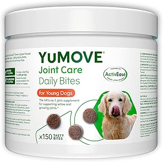 YuMOVE Daily Bites For Young Dogs | Hip and Joint Supplement for Dogs to Support Active and Growing Joints for Dogs Aged Under 6 Years | 150 Chews