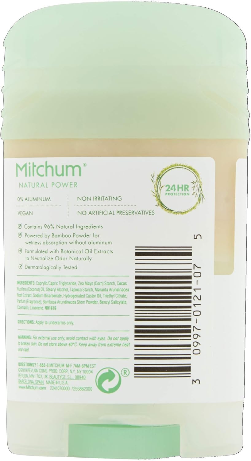 Mitchum Women Natural Deodorant Stick, Aluminium Free, Vegan, 96 percentage Natural Ingredients, Coconut, 40 g (Pack of 6)-1