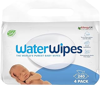 Waterwipes Newborn Baby Wipes, 4 x 60 each