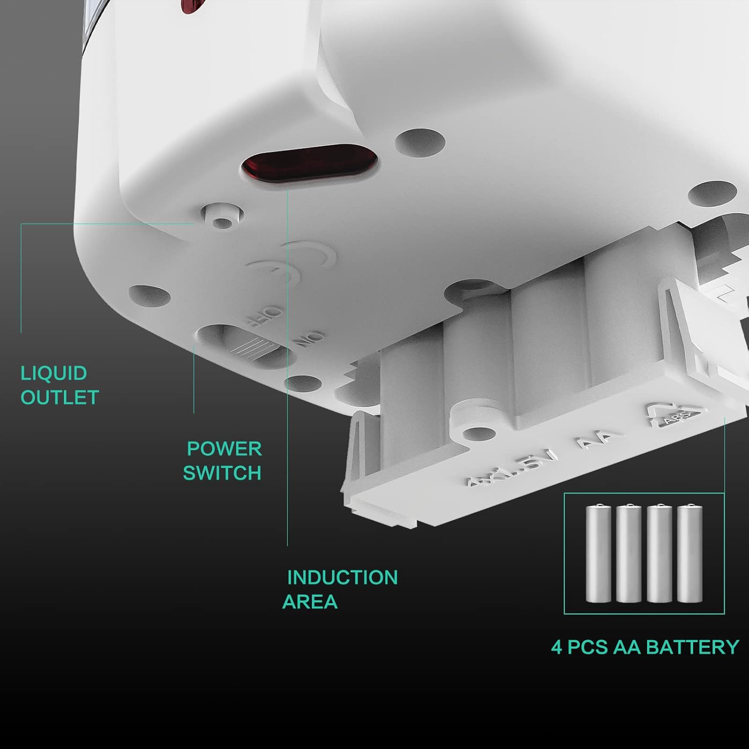 interhasa! Hand Sanitizer Dispenser Wall Mounted Automatic Commercial Liquid Soap Dispenser Liquid/Gel Touchless Hand Soap Sanitizer Dispenser for kitchen bathroom 600ml/20oz White-3