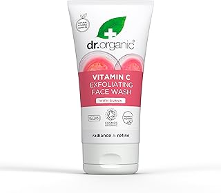 DR ORGANIC Guava Exfoliating Face Wash, Vitamin C, Brightening, Mens, Womens, Natural, Vegan, Cruelty-Free, Paraben & SLS-Free, Organic, 150ml, Packaging may vary