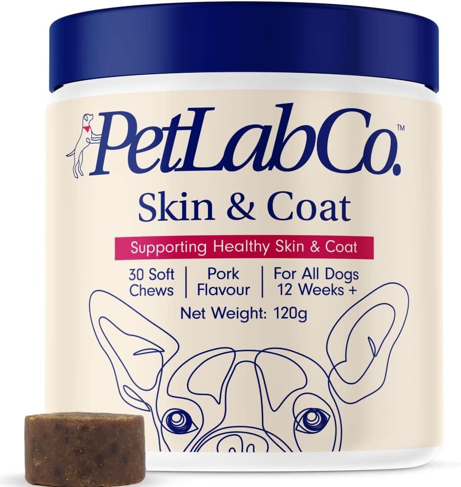 PetLab Co. Skin & Coat Chews - Support A Healthy, Comfortable Coat In Seconds A Day. Formulated With Beneficial Fatty Acids, Vitamins, Honey, & Turmeric To Optimize Skin and Coat Condition-0