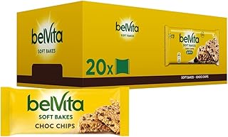 Belvita Breakfast Biscuits Soft Bakes Choc Chips 50g (Box of 20 Packs) - Biscuits Made With Wholegrain Cereals & Chocolate Chips