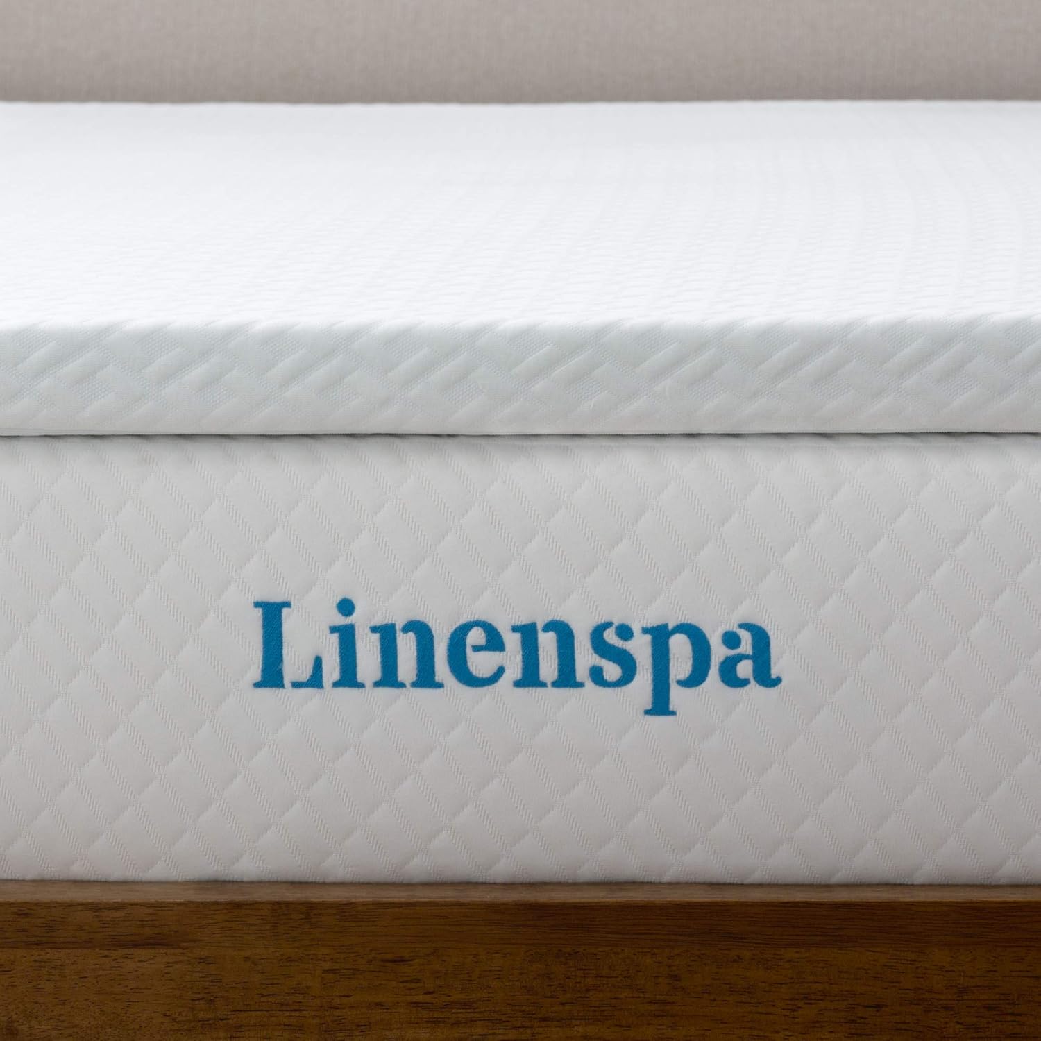 Linenspa 5 cm Gel Infused Memory Foam Mattress Topper with Zippered Cover – Mattress Topper European King (160 x 200 cm), White-5