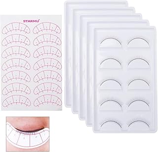 nuoshen 25 Pairs Training Lashes, Eyelash Extension Training Kit Practice Lashes Strips Self Adhesive for Teaching Lashes Extension Supplies