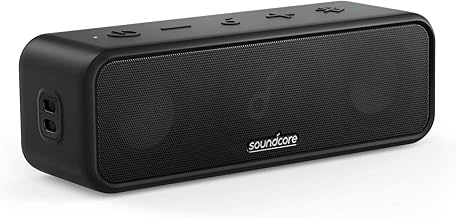 soundcore 3 by Anker: Bluetooth 5.0 Speaker, 24H Playtime, IPX7 Waterproof, Stereo Sound with Titanium Diaphragm Drivers, PartyCast Tech, BassUp, Custom EQ