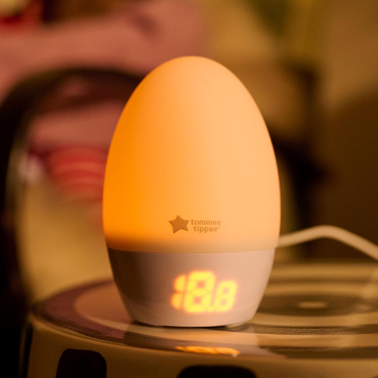 Tommee Tippee Groegg2 Digital Colour-Changing Nursery Thermometer and Nightlight, USB-Powered, Digital Temperature Display-1