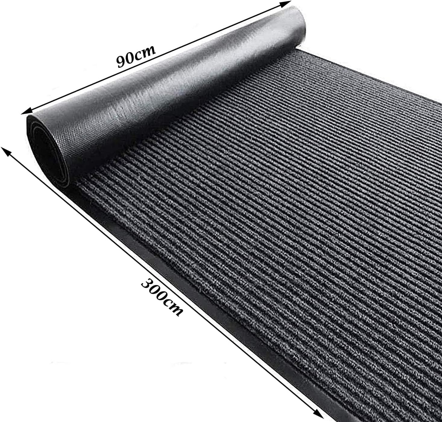 ybaymy Carpet Runner 90x300cm Non-slip Dirt Stopper Carpet with Rubber Backed Washable Door Mats Indoor & Outdoor,Floor Mat Entrance Rug for Kitchen,Home,Hallway,Hall Entrance-2