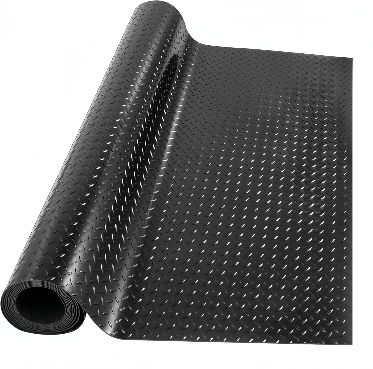 ybaymy Garage Floor Mats, 1 x 5m Waterproof Anti Slip Rubber Floor Mats, 3mm Thick Heavy Duty Rubber Flooring Matting Roll for Garage, Workbench, Van, Kitchen, Gym and Shed-0